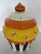 Halloween Cupcake Cookie Jars