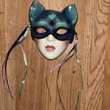 Vintage Porcelain/Ceramic Wall Mask Clay Art SF USA