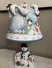 Vintage Snowman Lamp