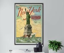 1925 New York Illustrated POSTER! (up to full-size 24" x 36") - NYC - Vintage