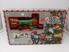 Christmas Train Set With Bridge,smoke, Light And Sounds Effect, Kids Electric