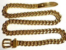 Gucci Vintage Belt Gold Chain Link w/ Buckle - Gorgeous! Classic Italian Design