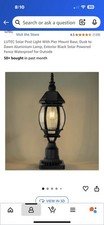 Sleek Black Solar Post Light for Outdoors