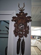 Vintage Hunter Style Cuckoo Clock Refurbished And Working.