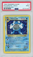1999 Pokemon Base Set Poliwrath 13/102 Shadowless Holo PSA 9