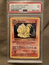1999 Pokemon Base Set Shadowless Holo Ninetales #12 PSA 7 NM