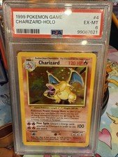 1999 Pokemon Base Set Unlimited #4 Charizard-Holo PSA 6