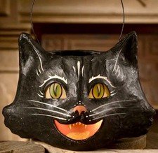 Bethany Lowe Halloween “Amusing Black Cat Bucket” - TJ2313 NEW 10”