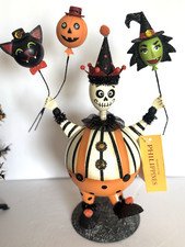 Bethany Lowe Style Halloween witch cat Pumpkin 12 1/2"T x 9"W Brand New