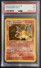 Charizard 4/102 Pokémon Base Set Unlimited Holo Rare PSA 5 EX