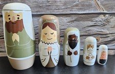 Christmas Nativity Nesting Dolls By Holiday Time
