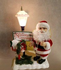 Christmas TELCO MOTION-ETTE Santa North Pole Mail Lamp post Vtg Large 22 Inches