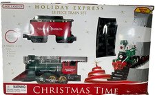 Christmas Time Holiday Express Train Set 18-Piece Santa's Village w/ Tracks