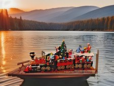 Disney Holiday Train Set With Lights and Music Decor