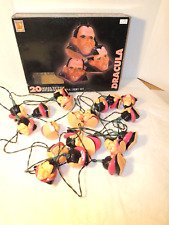 Dracula Blow Mold String 20 Lights Pumpkin Hollow 1996 Halloween Indoor/Outdoor