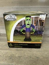 Halloween Gemmy 8' Reaching Zombie Monster Airblown Inflatable Frankenstein NOB