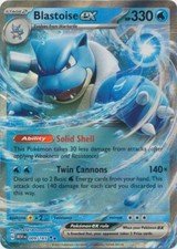 Holo Blastoise ex - 009/165 Double Rare Scarlet & Violet 151 Pokemon TCG