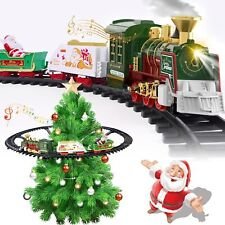hristmas Train Set - Hanging Train Toys with Smoke Light & Sound for Boys Girls