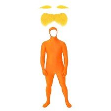 Kids Adults Dr Seuss The Lorax Costume Morph Bodysuit Moustache Book Week