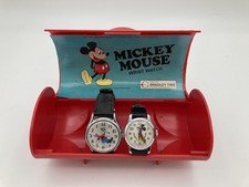 Lot of 2 Vintage Disney Watches Bradley Mickey Mouse&Lotus Goofy w/Bradley Case