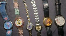 Lot Of 6 Vintage Disney Watches, All Japan Movements, New Batteries Installed
