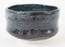 Mino ware Japanese Pottery Tea Ceremony Matcha Bowl Blue Gray made in japan