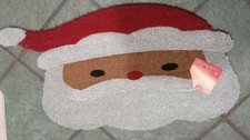 NWT Vintage Style Christmas Santa Claus Face Outdoor Coir Door Mat 28 Inches