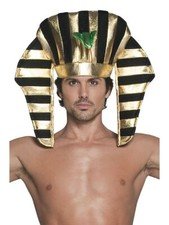 Pharaoh Headpiece, Black & Gold