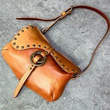 Prada 90s Vintage Leather Shoulder Bag. Unisex, stylish.
