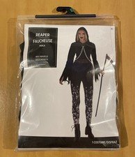 Reaper Goth Skeleton Bones Halloween Female Adult Medium 6-8 Costume