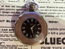 Smiths Pocket Watch Manual Wind Black Dial 1970s Vintage Analog 51mm Rare