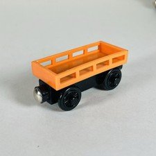 Thomas the Train Orange Cargo Car Wooden Railway 1999 Friends Rare