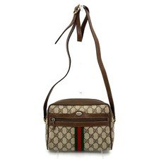 Vintage GUCCI Sherry Line GG Canvas PVC Crossbody Shoulder Bag Authentic