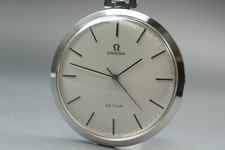 Vintage "NEAR MINT" Omega De Ville Pocket Watch Cal.801 Silver Manual JAPAN