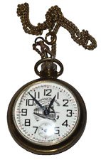 Vintage Smiths Great Britain American Heritage Railway Pocket Watch Runs Works