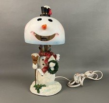 VTG 12" Favorite Things Decorative Hand Painted Snowman Table Lamp Christmas
