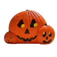 Vtg Don Featherstone Union Products 1995 Pumpkin Trio 3 Pumpkins Blow Mold