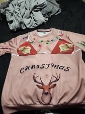 Women Sweatshirt Xmas Party Jumper Ugly Christmas Sweater Pullover Tops New XL