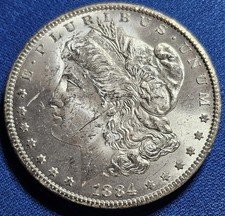 1884 CC Morgan Silver Dollar $1 BU