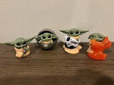 4pc Star Wars Baby Yoda Mandalorian Playset Action Figure Cake Topper Toy Gifts