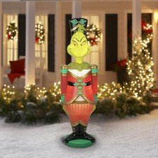 6 FT DR SEUSS THE GRINCH NUTCRACKER LED BLOW MOLD LIGHTED YARD DECOR