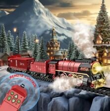 Christmas Train Set with Remote Control Train Toys W/Smoke, Lights & Sound