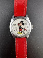 Disney Bradley Mickey Mouse Watch Swiss Made Wind- Up Vintage works perfectly!