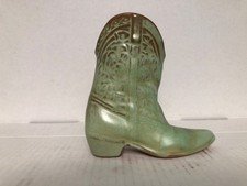 FRANKOMA POTTERY GREEN BOOT 4 INCHES. 134