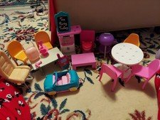 LARGE LOT OF Barbie And Doll Furniture. See Description BELOW