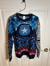 Marvel Winter Soldier Christmas Sweater NWT