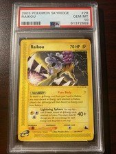 PSA 10 GEM MINT Raikou 28 Rare 2003 Skyridge WOTC Pokemon Card Pop 60