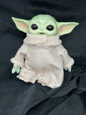 Star Wars The Mandalorian The Child Baby Yoda Plush 11” Doll Tan Robe Soft Body