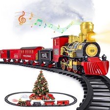 Train Set, Christmas Train Sets for Under The Tree, Electric Train Toy for Bo...