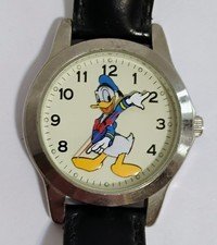 Vintage Disney Donald Duck Men's Watch Genuine Leather